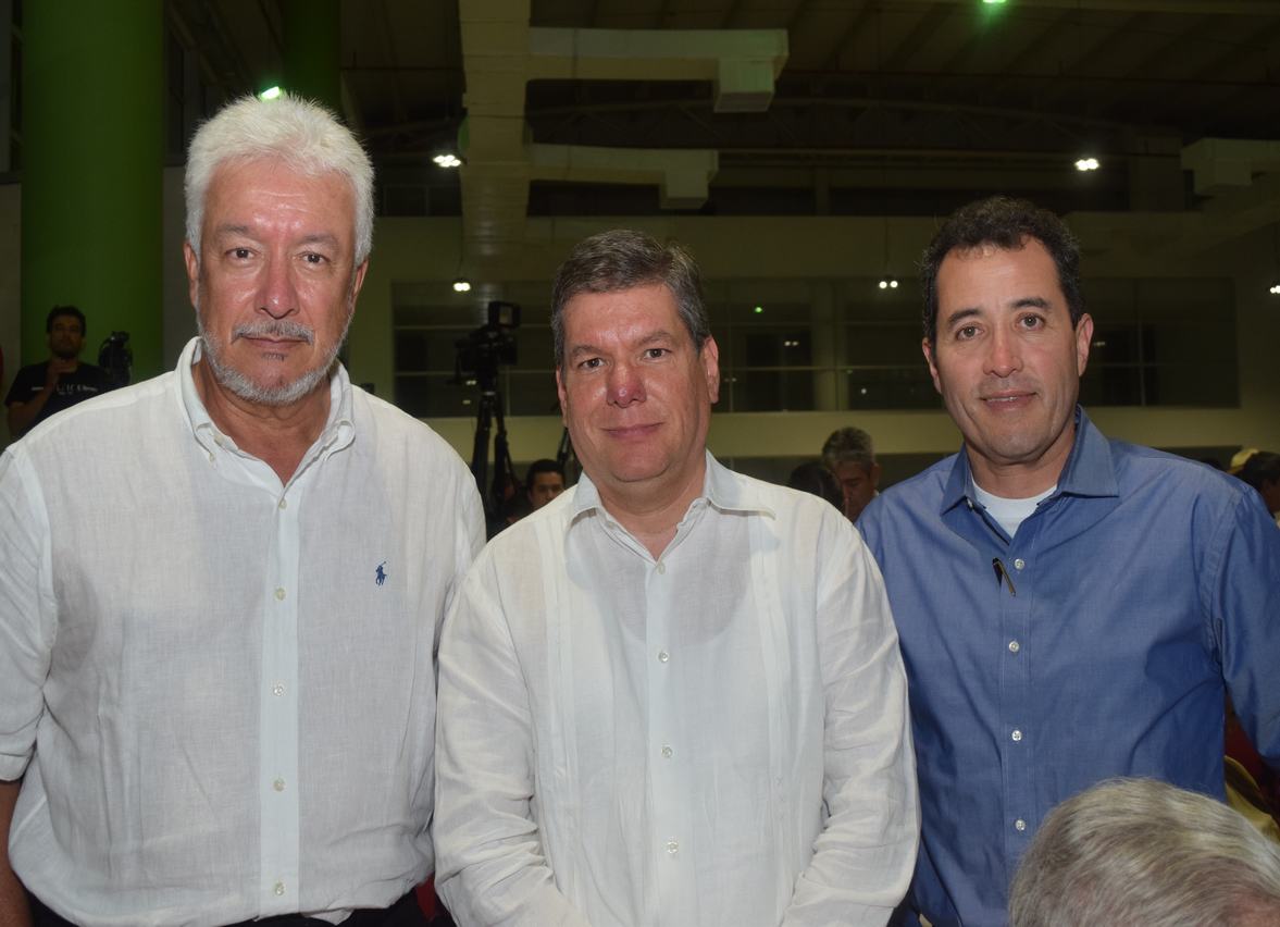 Jorge Perdomo, Luis Jorge Sánchez y el Contralor Municipal Edwin Riaño Cortes.